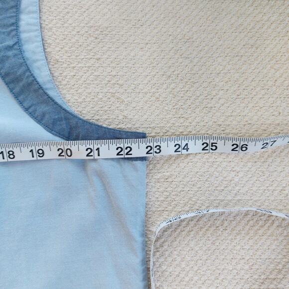 Tommy Hilfiger Tank Top Womens XL Blue and Chambray 100% Cotton Summer Classic - Picture 4 of 7